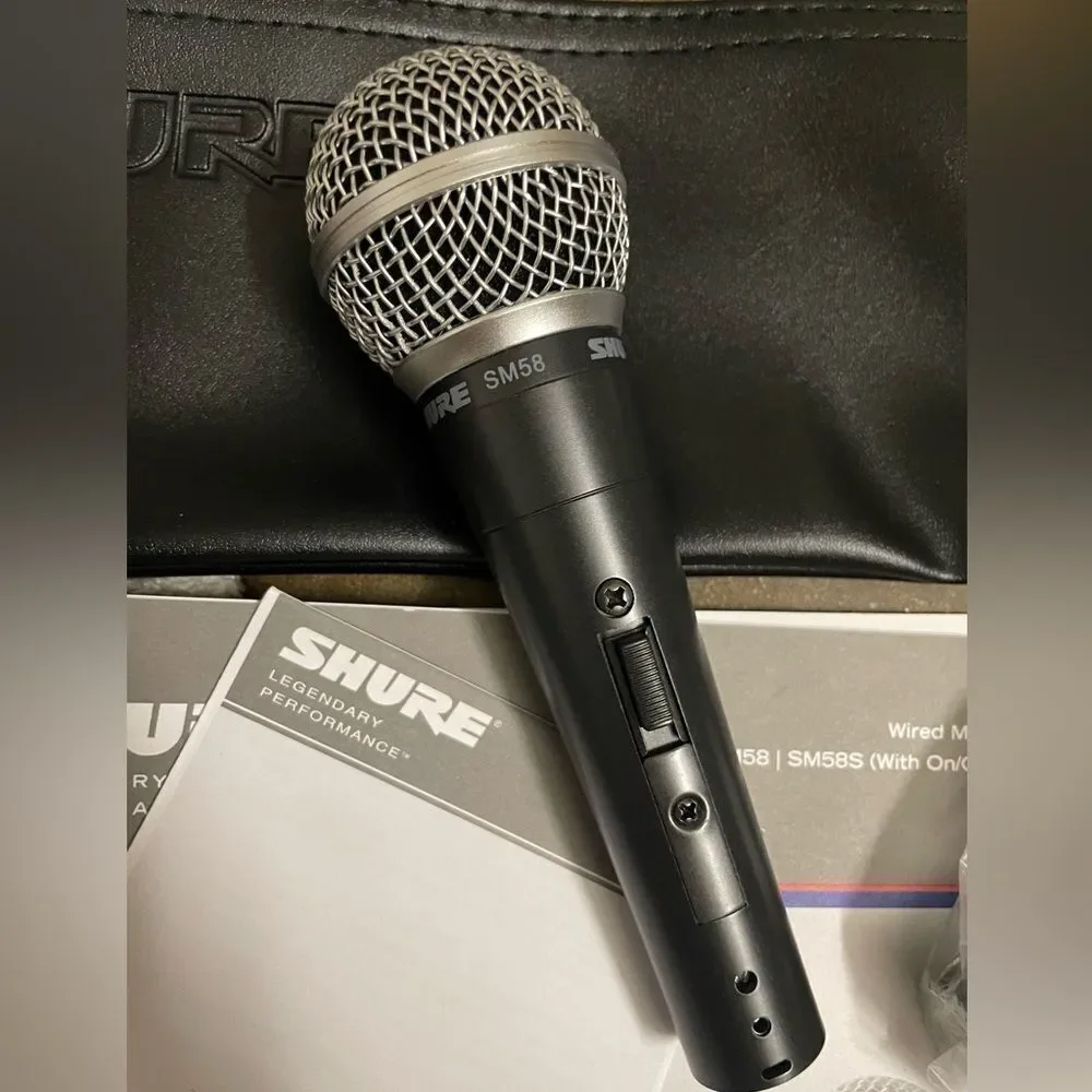 Shure SM58 Cardioid Dynamic Legendary Vocal Microphone w/Bag & Clip (Brand New)